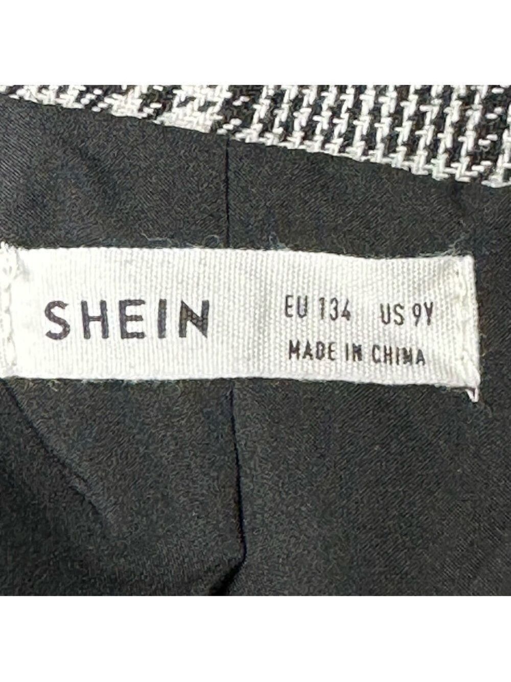 Shein‎ Plaid Belted Double Breasted Coat Girls 9Y - Picture 8 of 11
